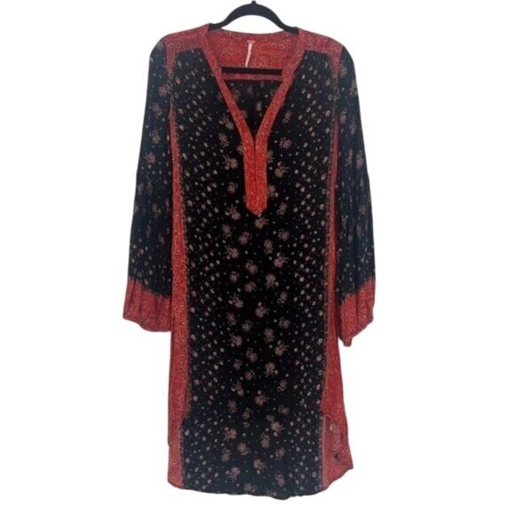 Free People Boho High - Low Hem Printed Shift Dress - Picture 6 of 16